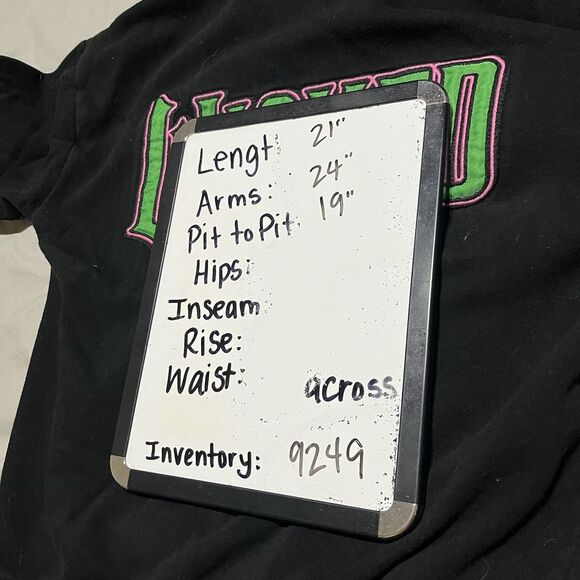 Wicked Movie Zip Up Hoodie Sweatshirt Size XS Black Embroidered Adult Musical - Picture 10 of 10